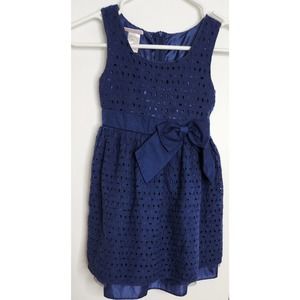 Navy Blue LA PRINCESS Eyelet Dress 6X